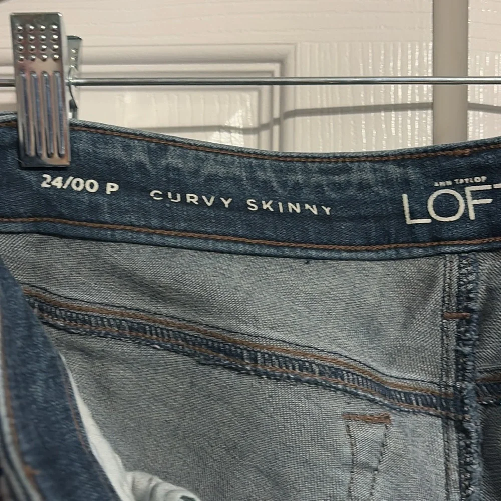 Loft curvy skinny jeans size 24 OO petite - Picture 5 of 7